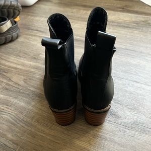 Cute black leather boots